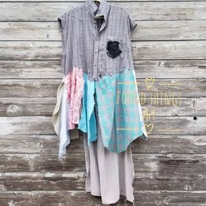 Pastel Boho Chic Festival Fashion Shirt Dress